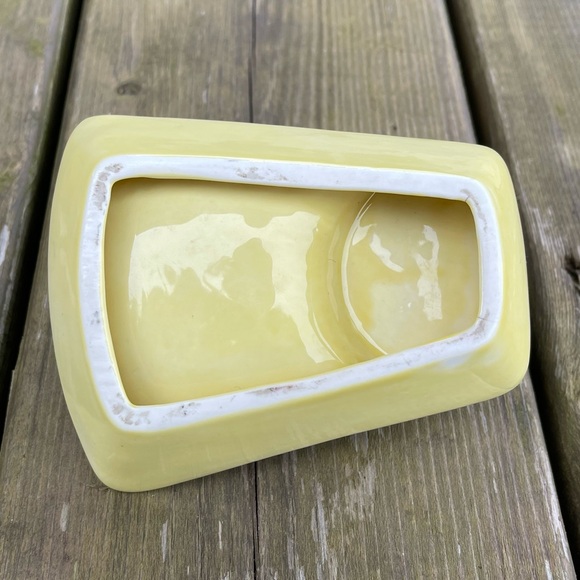 Dog in Green Doghouse Yellow Ceramic Trinket Dish - Picture 10 of 11